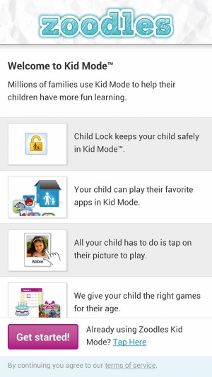 Telefon HTC One ni edini, ki pozna otroški način rabe telefona Kid Mode, saj gre v bistvu za aplikacijo podjetja Zoodles, ki je prosto dostopna na tržnici Play.
